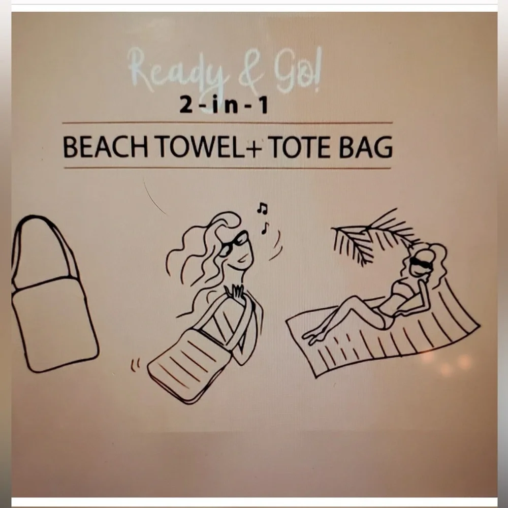 New Boho Monstera Bag Convertible Beach Towel